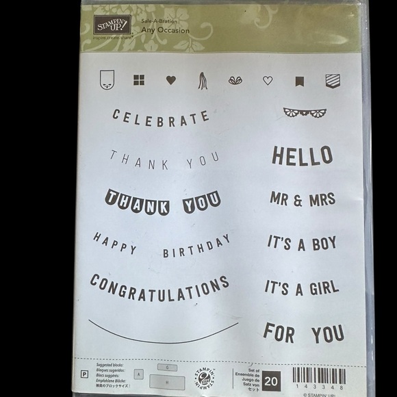 Stampin' Up! Any Occasion Stamp Set NWOT - Picture 1 of 2